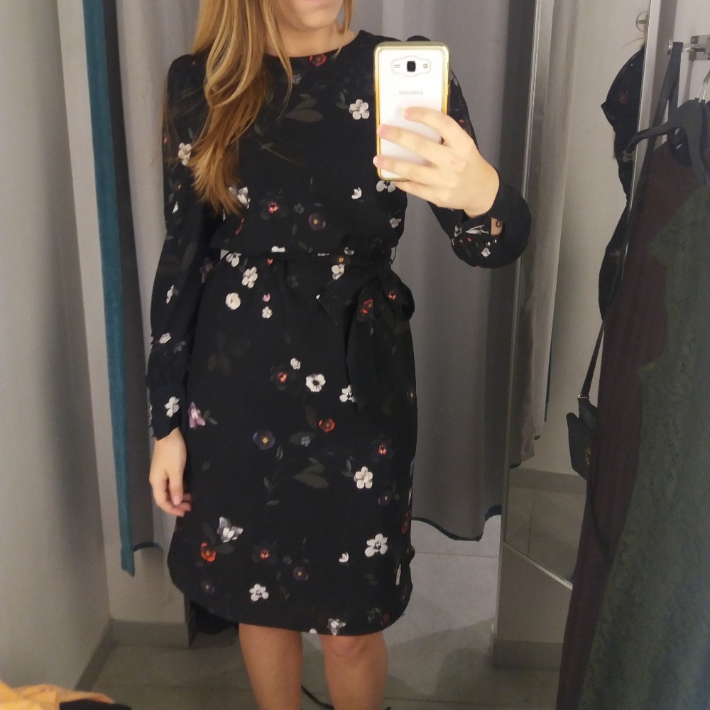 ISO!!! Floral Midi / Knee Length Dress by H&M